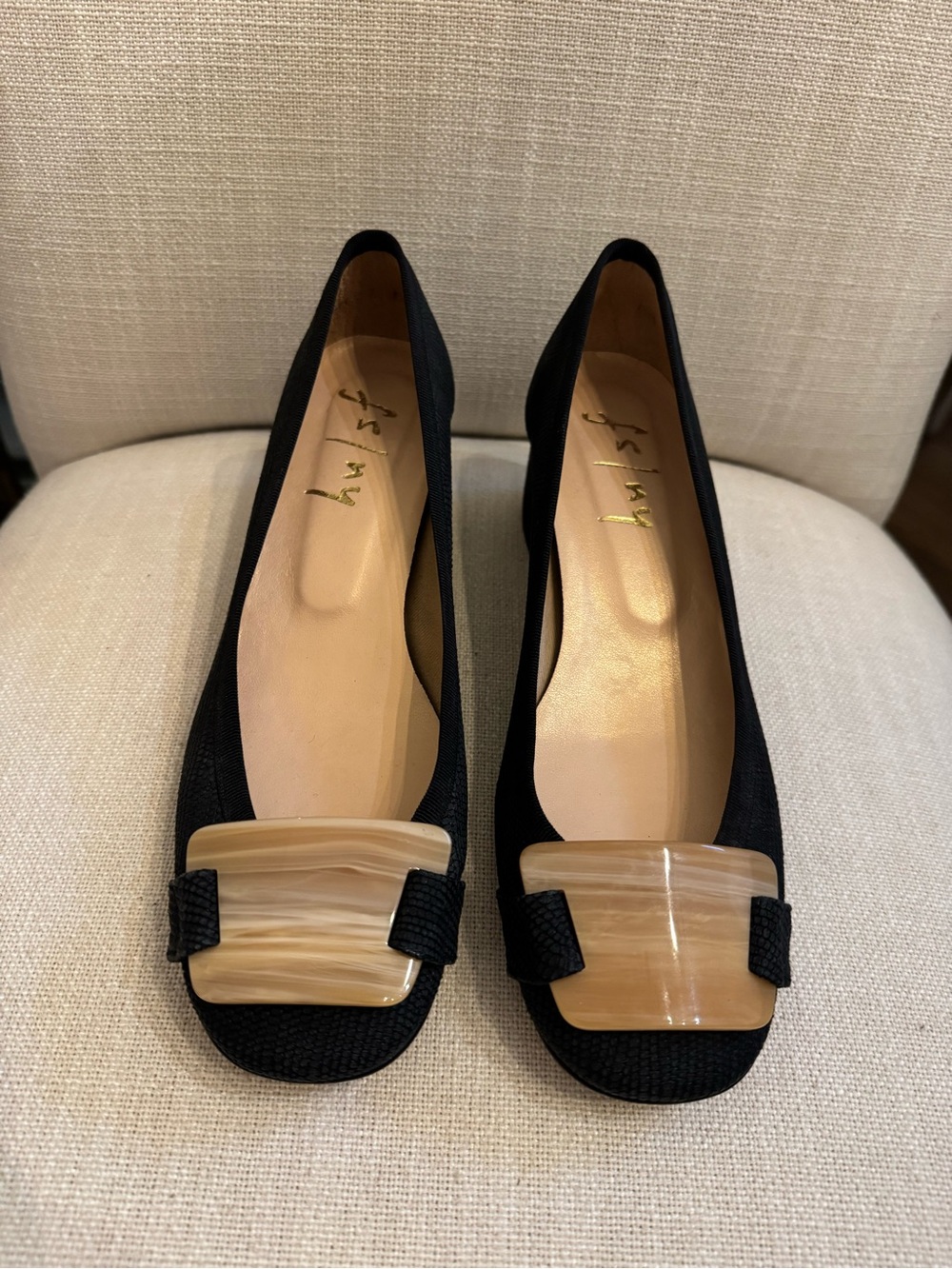 French Sole/New York black heels